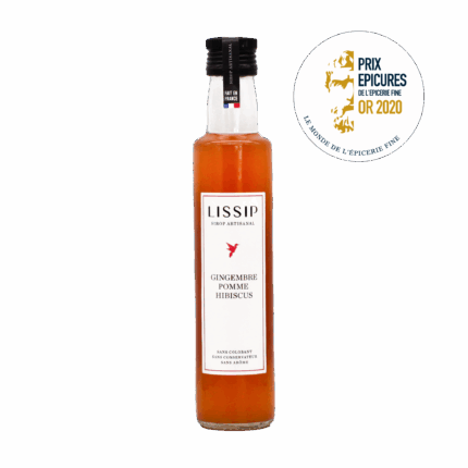Lissip - Sirop artisanal Gingembre | Pomme | Hibiscus