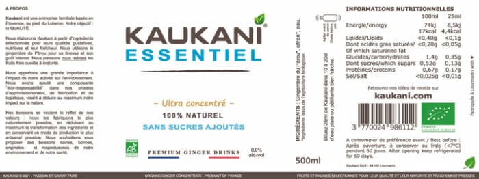 Kaukani - Essentiel sans sucres ajoutés - 50cl – Image 3