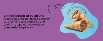 Q d'Cônes - Chocolat au lait