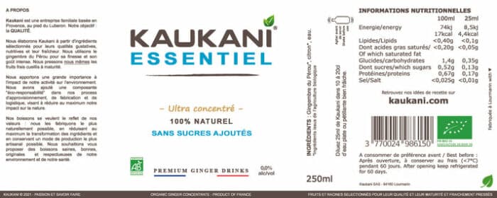 Kaukani - Essentiel sans sucres ajoutés - 25cl – Image 2