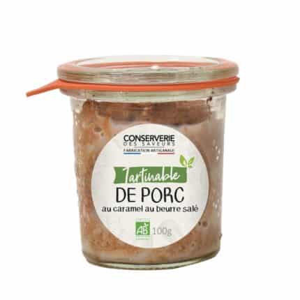 Tartinable de porc au caramel beurre salé bio 100g
