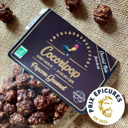 Cocoripop - Popcorn Français Chocolat Noir Fleur de Sel – Bio & Médaillé d'Or
