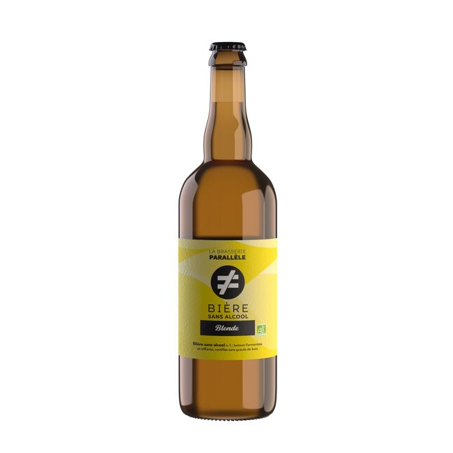 Brasserie Parallèle - Bière blonde sans alcool 75cl – Image 1