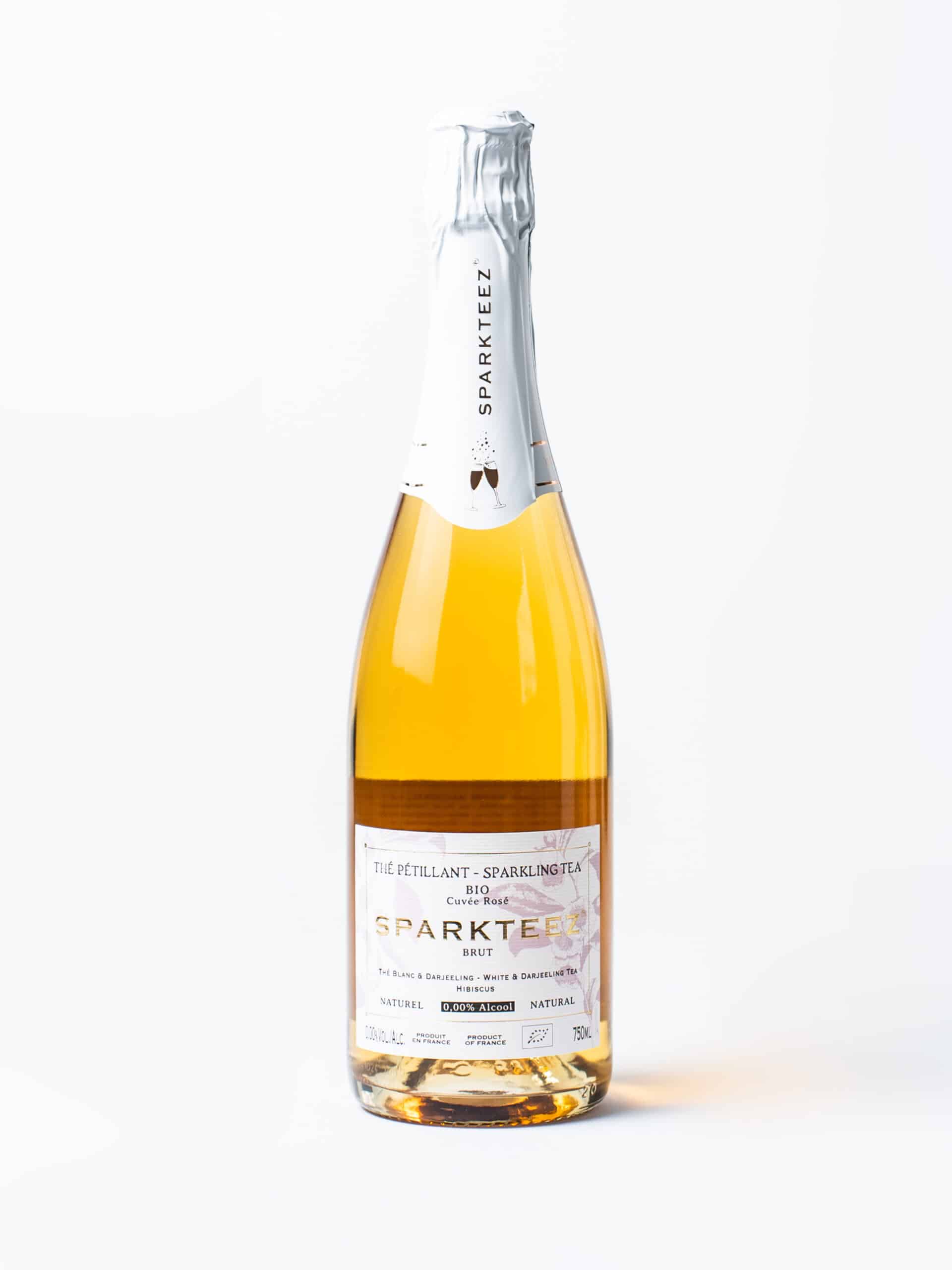 Sparkteez – Rosé – Thé Blanc & Darjeeling effervescent Hibiscus - Boissons effervescentes