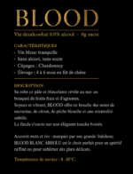Blood – Chardonnay sans sucre 0% - vue 1 - Blanc